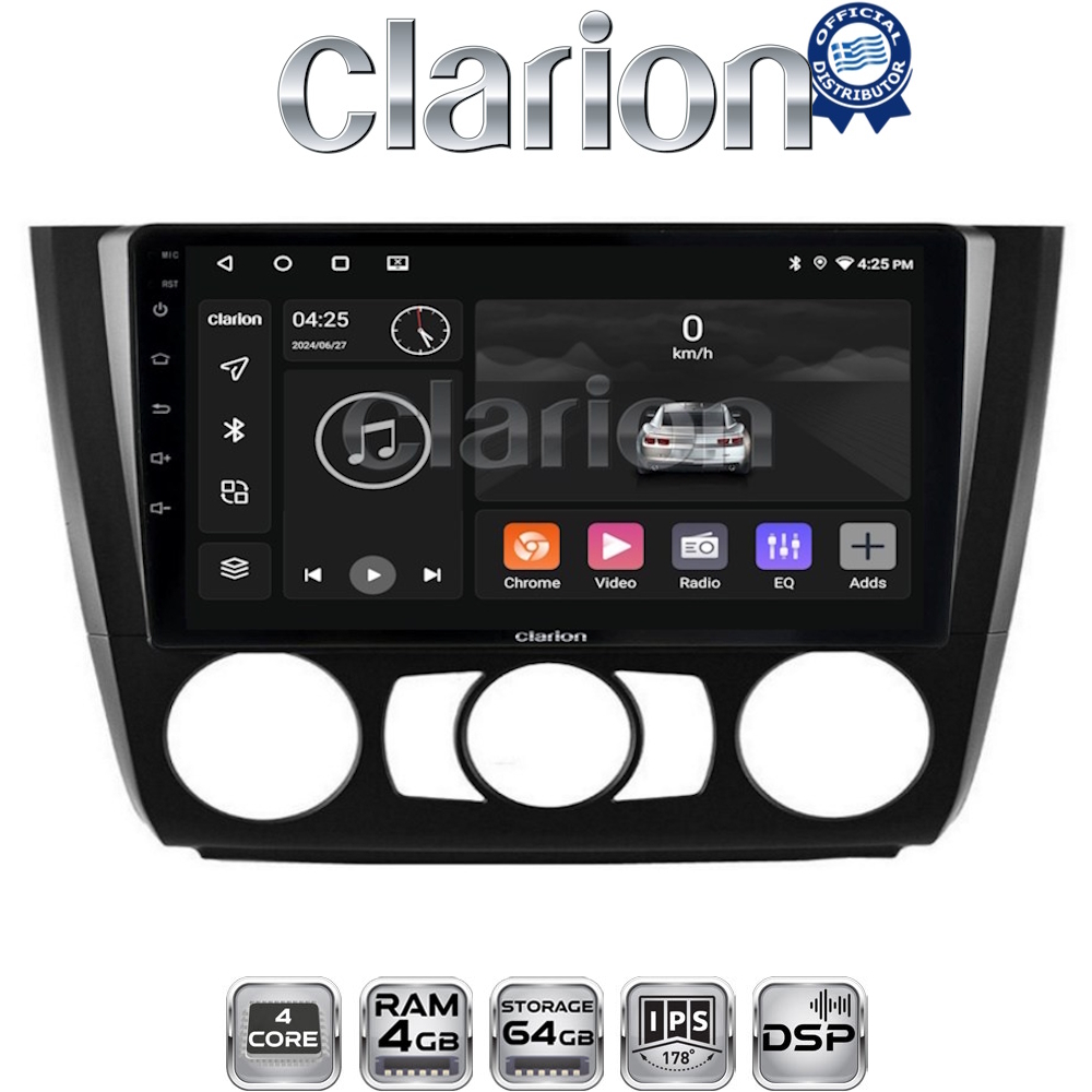 CLARION GL32170 Οθόνη OEM Multimedia Αυτοκινήτου για BMW σειρά 1 (E81 - E82 - E87 -E88) (CarPlay/AndroidAuto/BT/GPS/WIFI/GPRS)