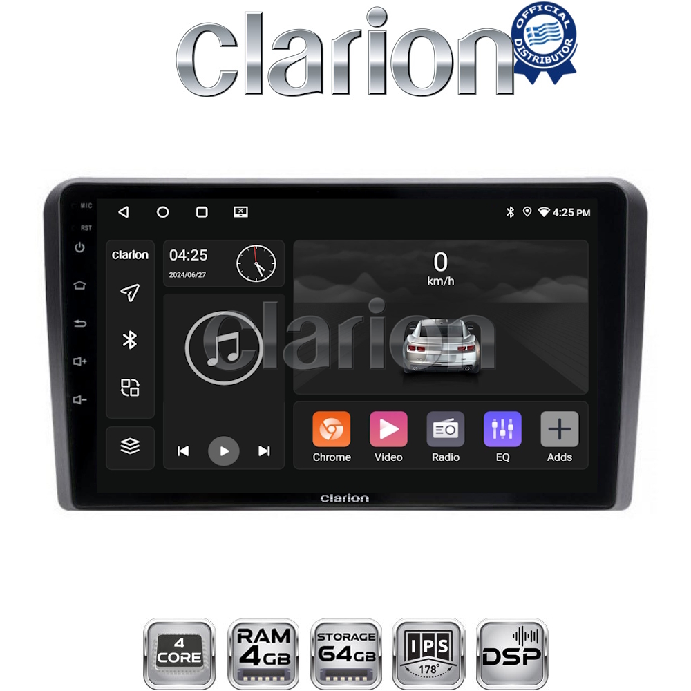CLARION GL32190 Οθόνη OEM Multimedia Αυτοκινήτου για PEUGEOT 308 2013> (CarPlay/AndroidAuto/BT/GPS/WIFI/GPRS)