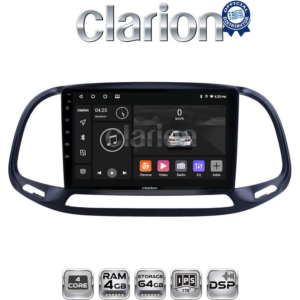 CLARION GL32197 Οθόνη OEM Multimedia Αυτοκινήτου για Fiat Doblo - Combo 2015 > 2018 (CarPlay/AndroidAuto/BT/GPS/WIFI/GPRS)