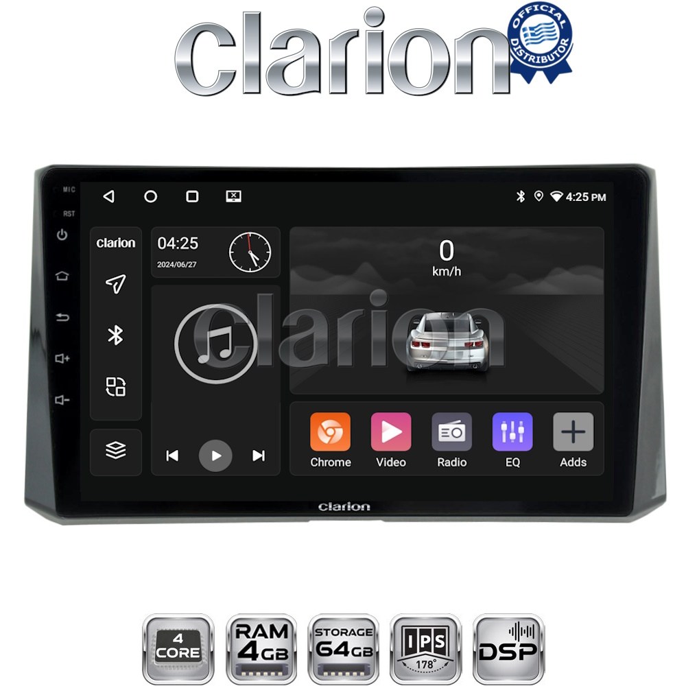 CLARION GL32204 Οθόνη OEM Multimedia Αυτοκινήτου για Toyota Corolla 2019> (CarPlay/AndroidAuto/BT/GPS/WIFI/GPRS)
