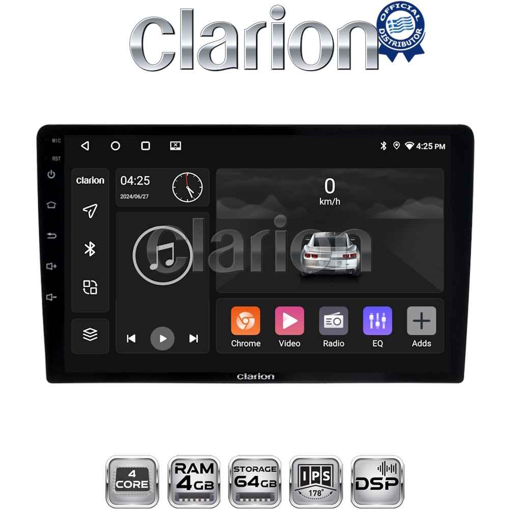 CLARION GL32208 Οθόνη OEM Multimedia Αυτοκινήτου για Toyota Auris 2013 > 2015 (CarPlay/AndroidAuto/BT/GPS/WIFI/GPRS)