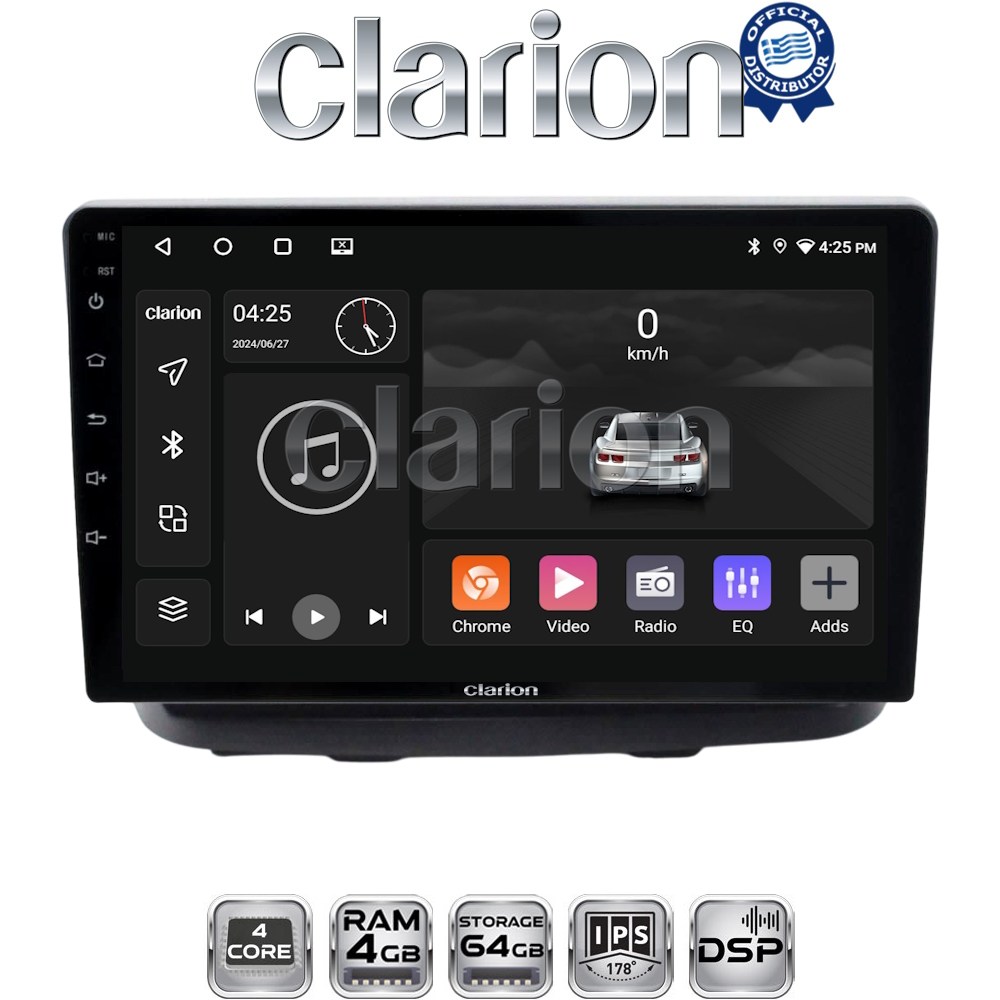CLARION GL32210 Οθόνη OEM Multimedia Αυτοκινήτου για Fiat Doblo 2002 > 2007 (CarPlay/AndroidAuto/BT/GPS/WIFI/GPRS)