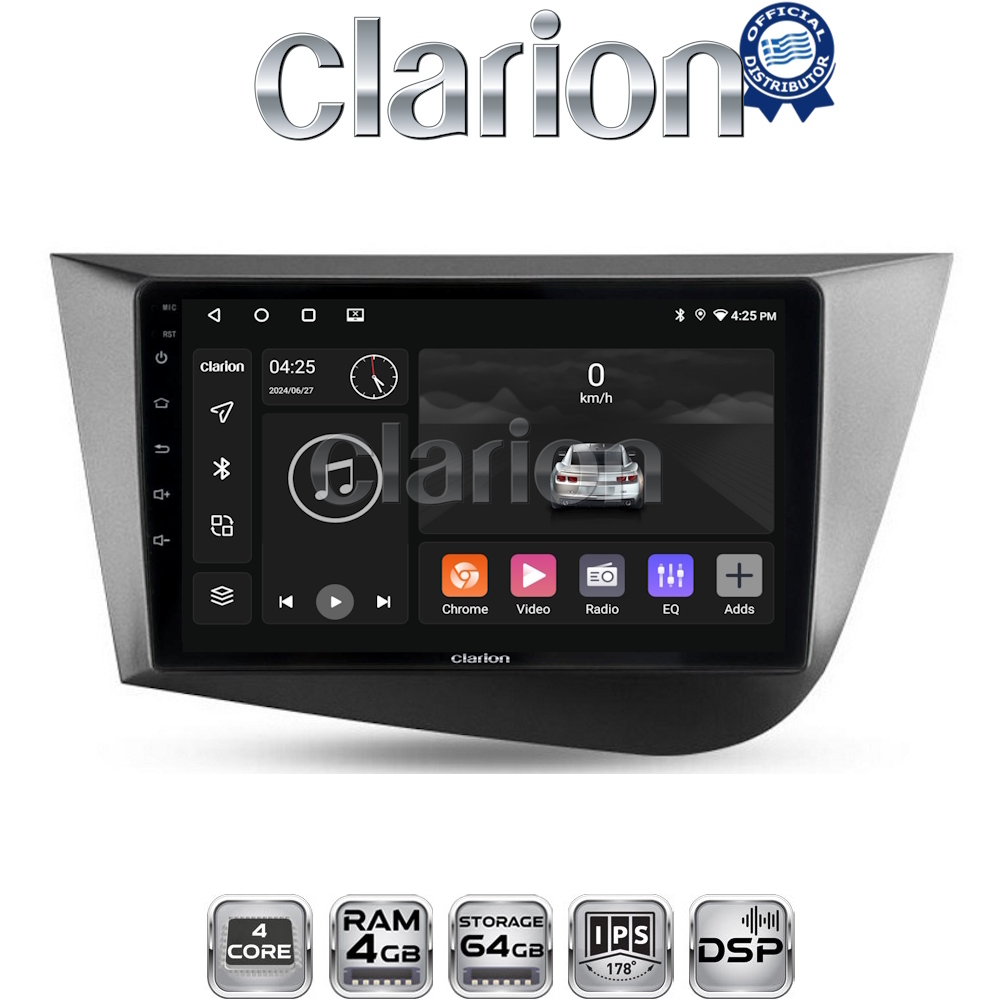 CLARION GL32217 Οθόνη OEM Multimedia Αυτοκινήτου για Seat Leon 2005>2012 (CarPlay/AndroidAuto/BT/GPS/WIFI/GPRS)