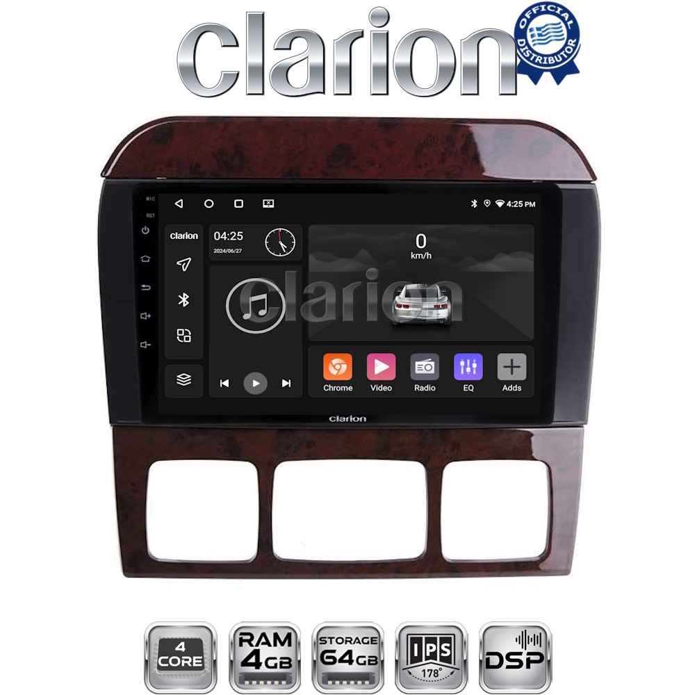 CLARION GL32220C Οθόνη OEM Multimedia Αυτοκινήτου για MERCEDES S W220 1998 > 2005 (CarPlay/AndroidAuto/BT/GPS/WIFI/GPRS)