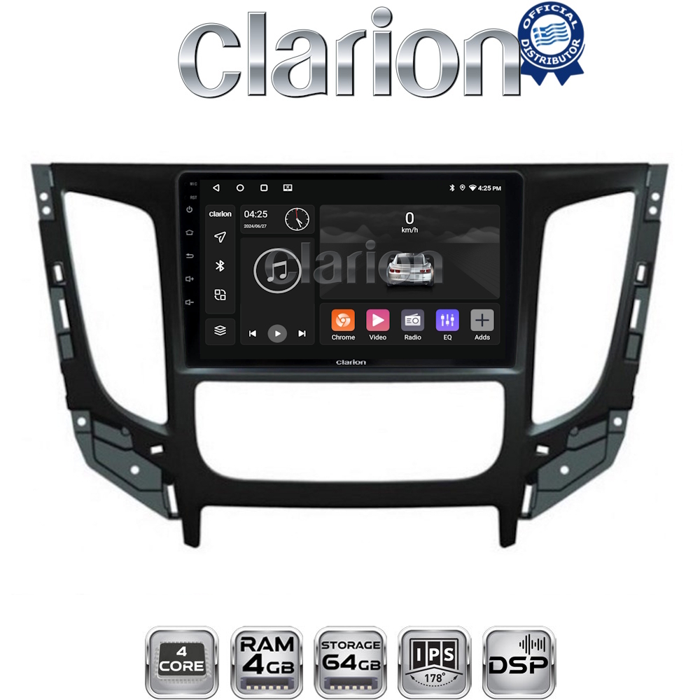 CLARION GL32230 Οθόνη OEM Multimedia Αυτοκινήτου για Mitsubishi L200 2014 >Μόνο για αυτοκίνητα με Κλιματισμό (CarPlay/AndroidAuto/BT/GPS/WIFI/GPRS)