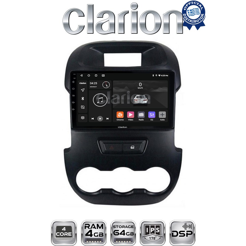 CLARION GL32245 Οθόνη OEM Multimedia Αυτοκινήτου για Ford Ranger 2011 > 2015 (CarPlay/AndroidAuto/BT/GPS/WIFI/GPRS)