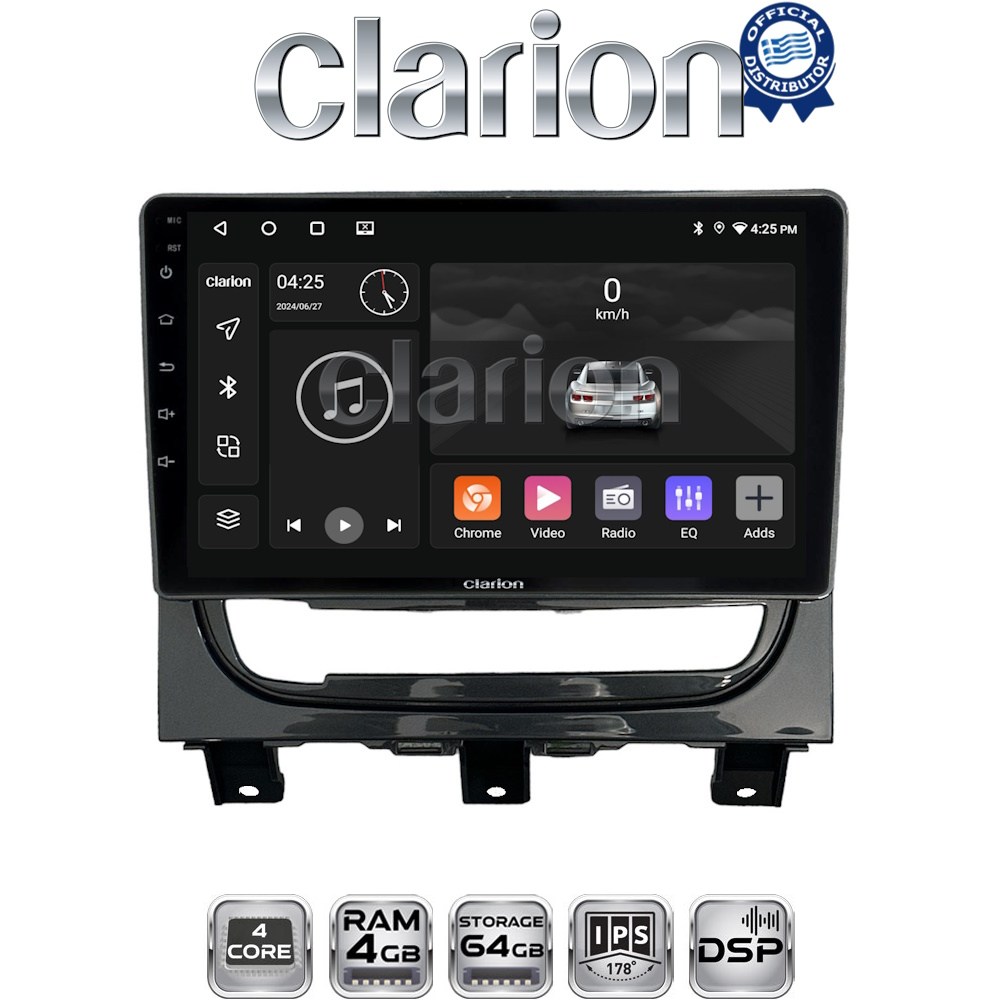 CLARION GL32257 Οθόνη OEM Multimedia Αυτοκινήτου για Fiat Strada 2012 > 2020 (CarPlay/AndroidAuto/BT/GPS/WIFI/GPRS)