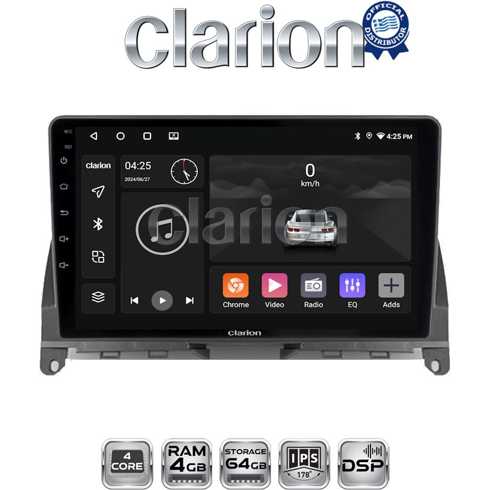 CLARION GL32265 Οθόνη OEM Multimedia Αυτοκινήτου για MERCEDES C CLASS (W204) 2007>2011 (CarPlay/AndroidAuto/BT/GPS/WIFI/GPRS)
