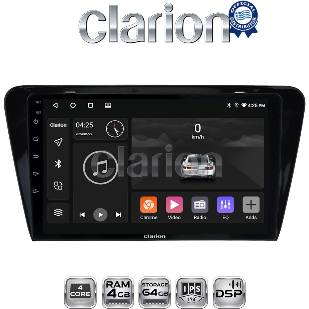CLARION GL32279 Οθόνη OEM Multimedia Αυτοκινήτου για SKODA OCTAVIA 7 2013> 2020 (CarPlay/AndroidAuto/BT/GPS/WIFI/GPRS)