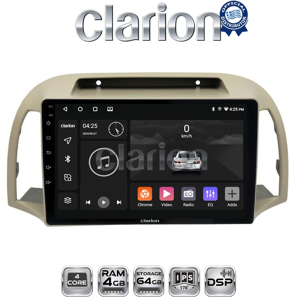 CLARION GL32300 Οθόνη OEM Multimedia Αυτοκινήτου για NISSAN MICRA 2002>2007 (CarPlay/AndroidAuto/BT/GPS/WIFI/GPRS)