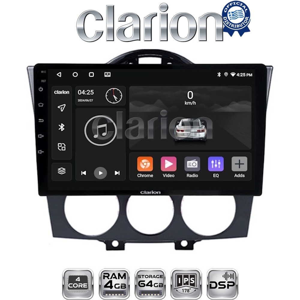 CLARION GL32304 Οθόνη OEM Multimedia Αυτοκινήτου για Mazda RX8 2001 > 2008 (CarPlay/AndroidAuto/BT/GPS/WIFI/GPRS)