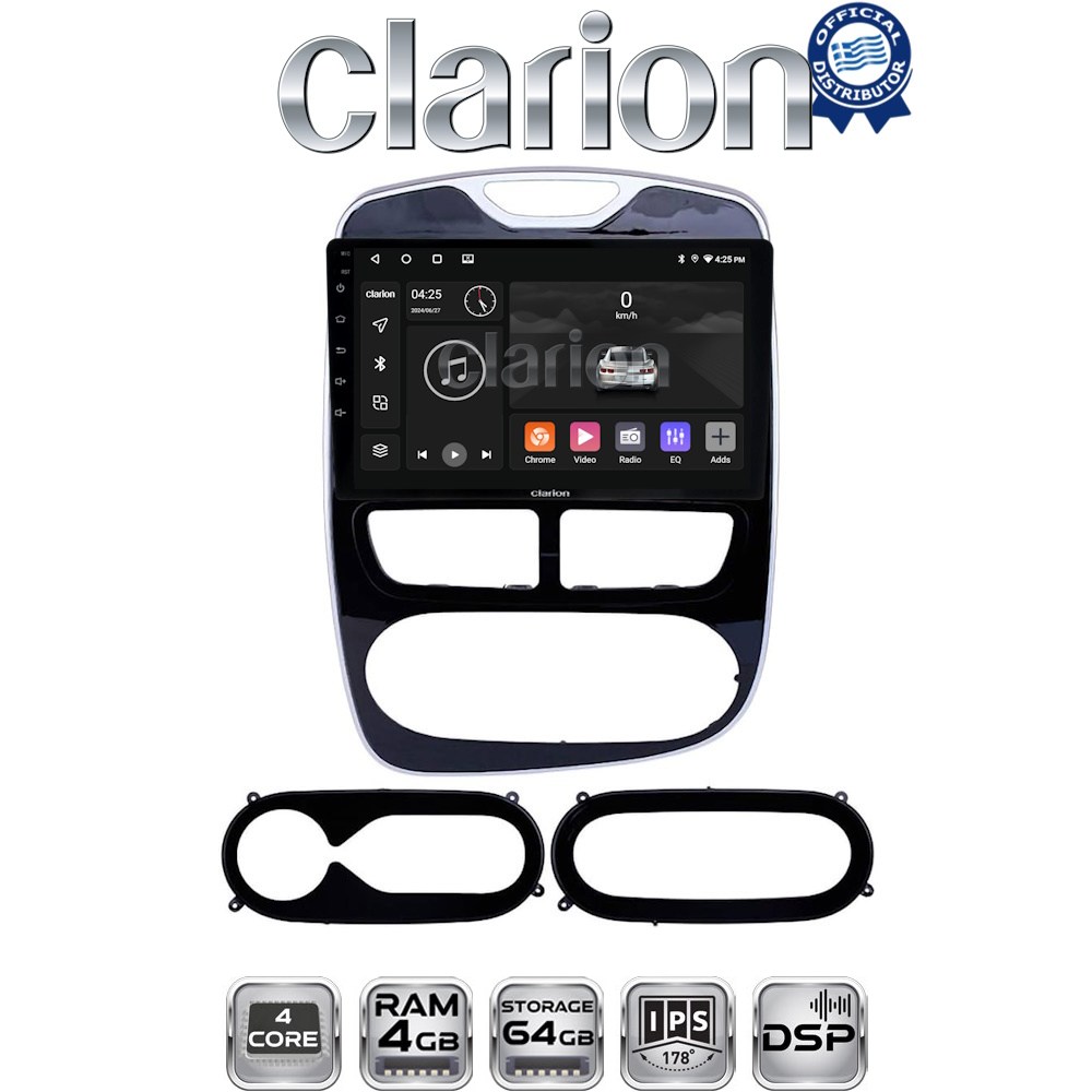 CLARION GL32320 Οθόνη OEM Multimedia Αυτοκινήτου για RENAULT CLIO 2012 > 2015  (CarPlay/AndroidAuto/BT/GPS/WIFI/GPRS)