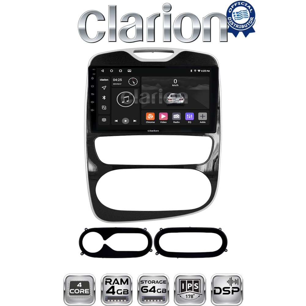 CLARION GL32321 Οθόνη OEM Multimedia Αυτοκινήτου για Renault Clio 2016-2018 (CarPlay/AndroidAuto/BT/GPS/WIFI/GPRS)