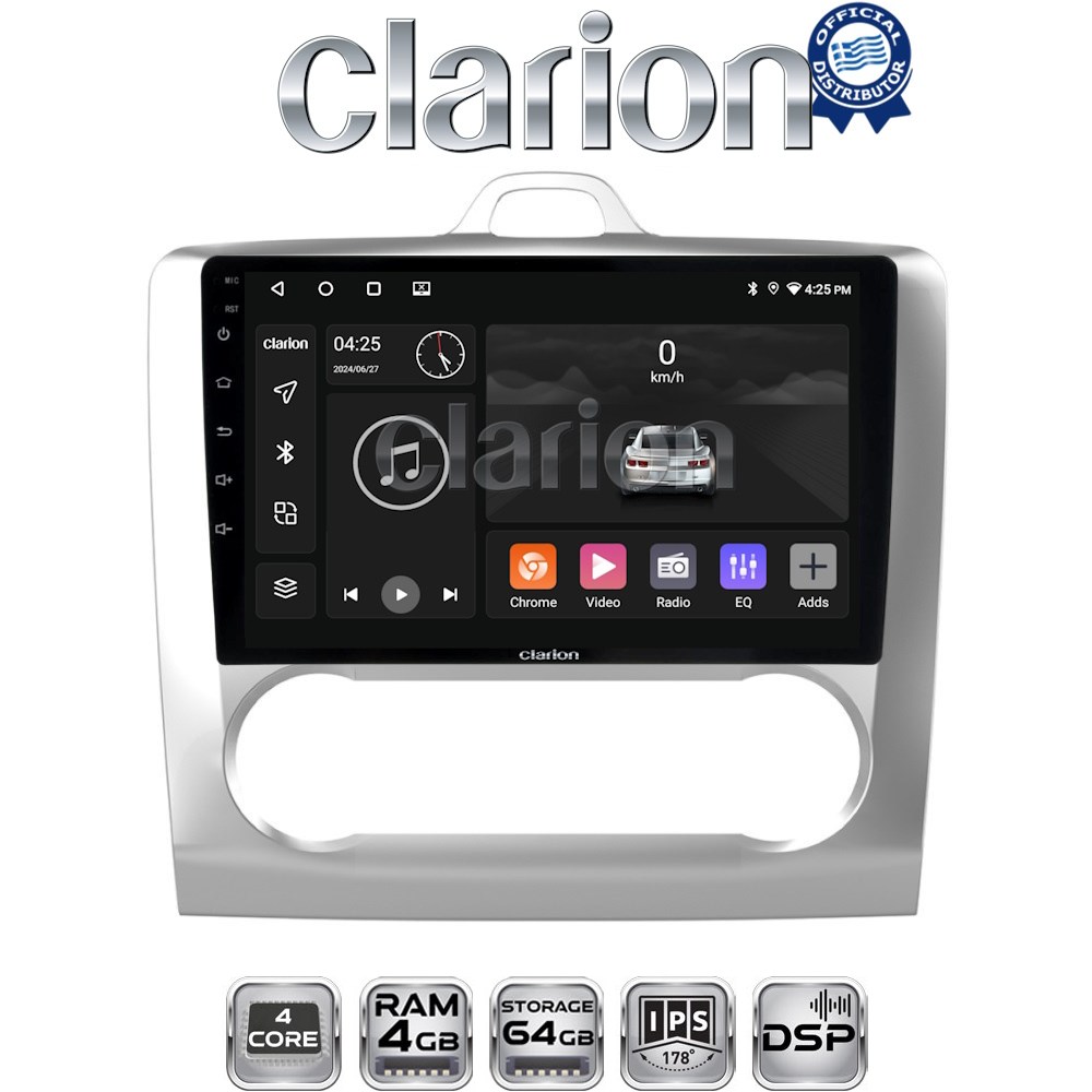 CLARION GL32328 Οθόνη OEM Multimedia Αυτοκινήτου για FORD FOCUS 2004>2012 (CarPlay/AndroidAuto/BT/GPS/WIFI/GPRS)