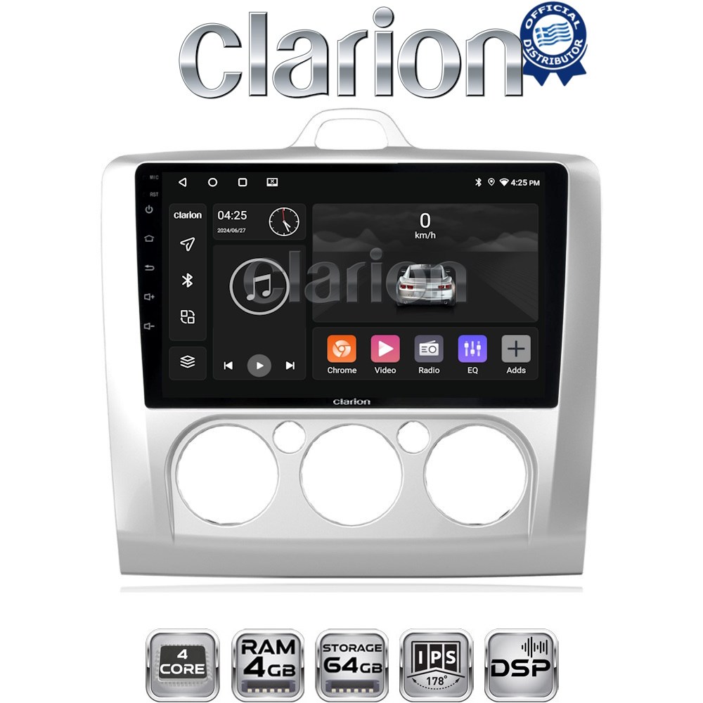 CLARION GL32329 Οθόνη OEM Multimedia Αυτοκινήτου για FORD FOCUS 2004>2012 (CarPlay/AndroidAuto/BT/GPS/WIFI/GPRS)