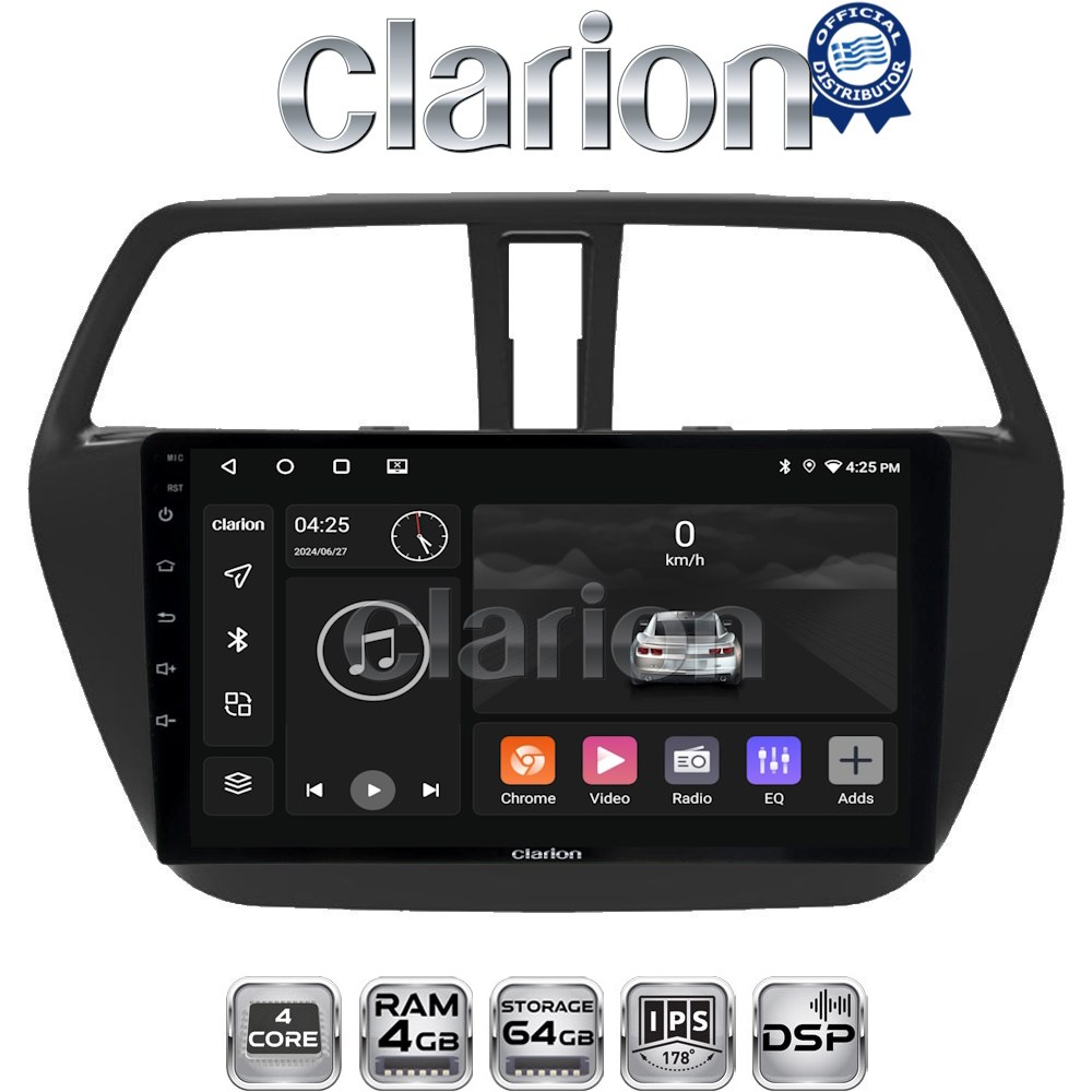 CLARION GL32337 Οθόνη OEM Multimedia Αυτοκινήτου για SUZUKI SX4 SCROSS 2014> (CarPlay/AndroidAuto/BT/GPS/WIFI/GPRS)