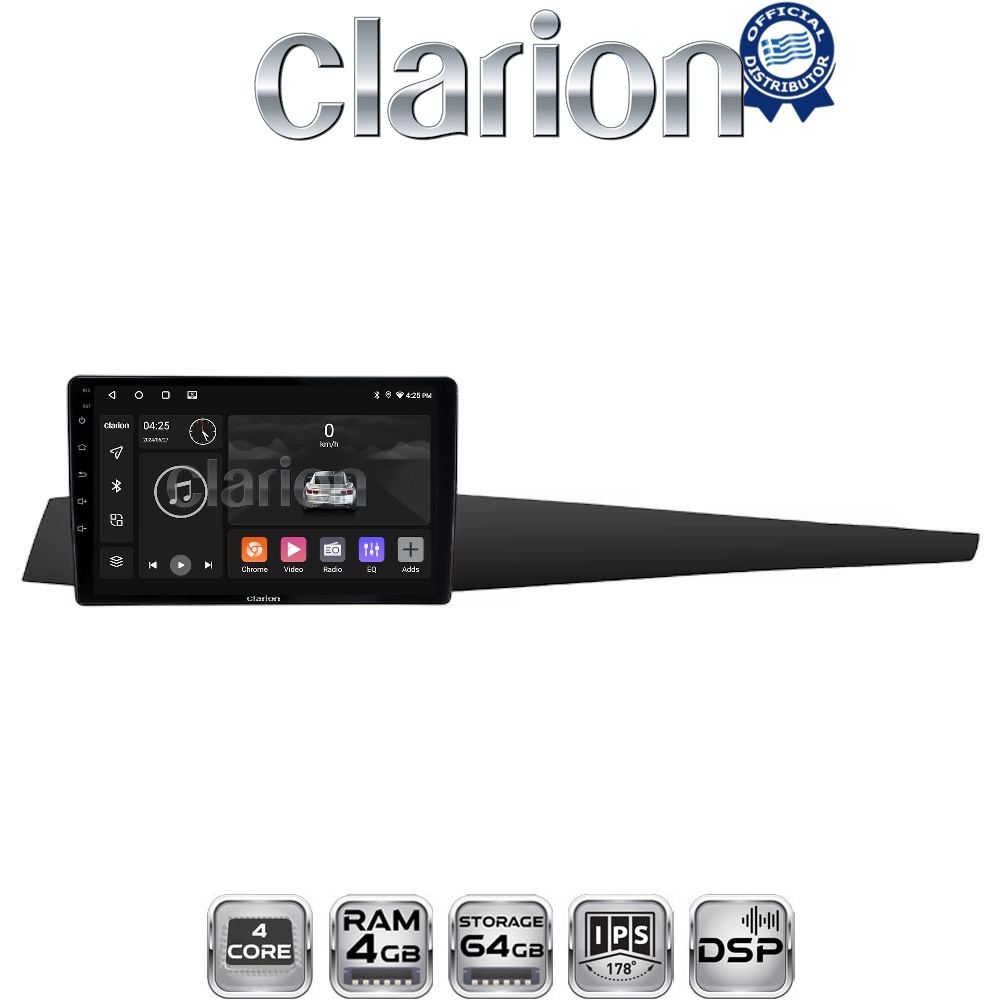 CLARION GL32348 Οθόνη OEM Multimedia Αυτοκινήτου για Renault Laguna 3 2008 > 2015 (CarPlay/AndroidAuto/BT/GPS/WIFI/GPRS)