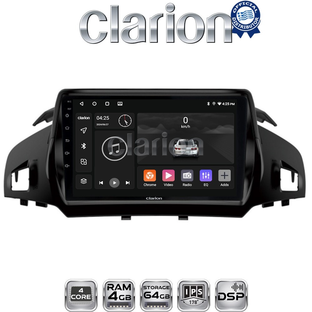 CLARION GL32362 Οθόνη OEM Multimedia Αυτοκινήτου για FORD KUGA 2013> & C-MAX 2011> (CarPlay/AndroidAuto/BT/GPS/WIFI/GPRS)