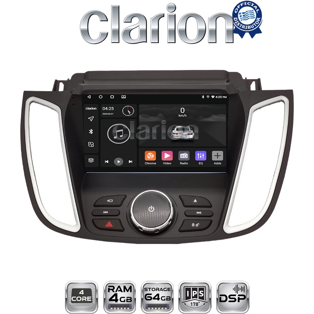 CLARION GL32362D Οθόνη OEM Multimedia Αυτοκινήτου για FORD KUGA 2013 > 2019C-MAX 2011 > 2019 με NAVI (CarPlay/AndroidAuto/BT/GPS/WIFI/GPRS)