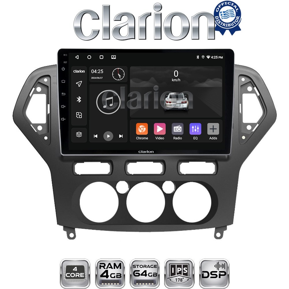 CLARION GL32367A Οθόνη OEM Multimedia Αυτοκινήτου για FORD MONDEO 2007 > 2010 (CarPlay/AndroidAuto/BT/GPS/WIFI/GPRS)