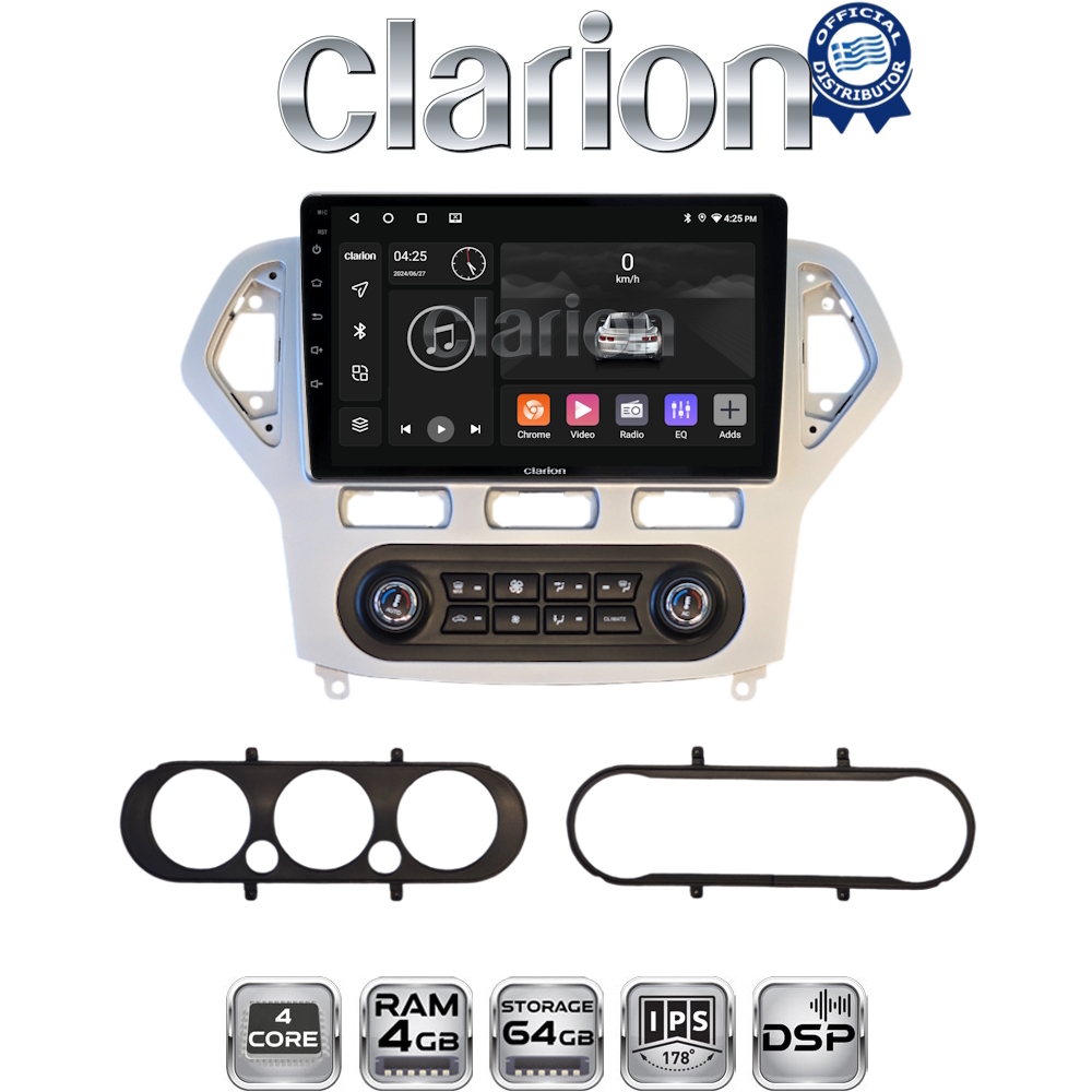 CLARION GL32367S Οθόνη OEM Multimedia Αυτοκινήτου για Ford Mondeo 2007 > 2010 (CarPlay/AndroidAuto/BT/GPS/WIFI/GPRS)