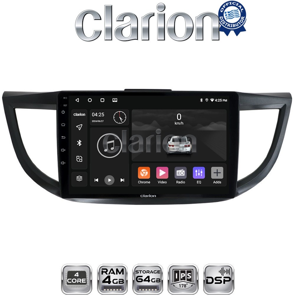 CLARION GL32378 Οθόνη OEM Multimedia Αυτοκινήτου για HONDA CRV 2013>2017 (CarPlay/AndroidAuto/BT/GPS/WIFI/GPRS)