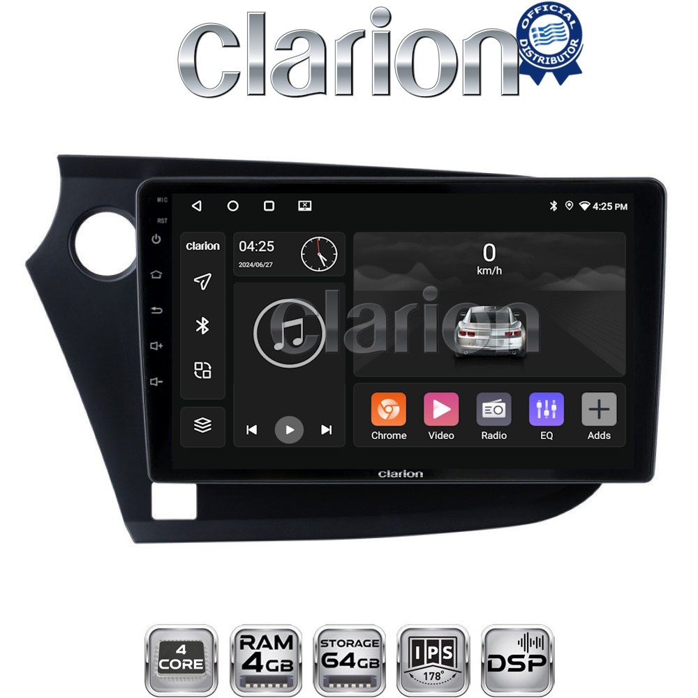 CLARION GL32381 Οθόνη OEM Multimedia Αυτοκινήτου για HONDA INSIGHT 2009>2014 (CarPlay/AndroidAuto/BT/GPS/WIFI/GPRS)