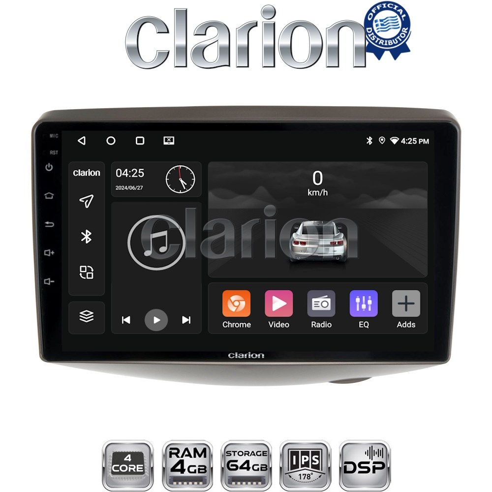 CLARION GL32402 Οθόνη OEM Multimedia Αυτοκινήτου για Toyota Yaris 1999 > 2004 (CarPlay/AndroidAuto/BT/GPS/WIFI/GPRS)