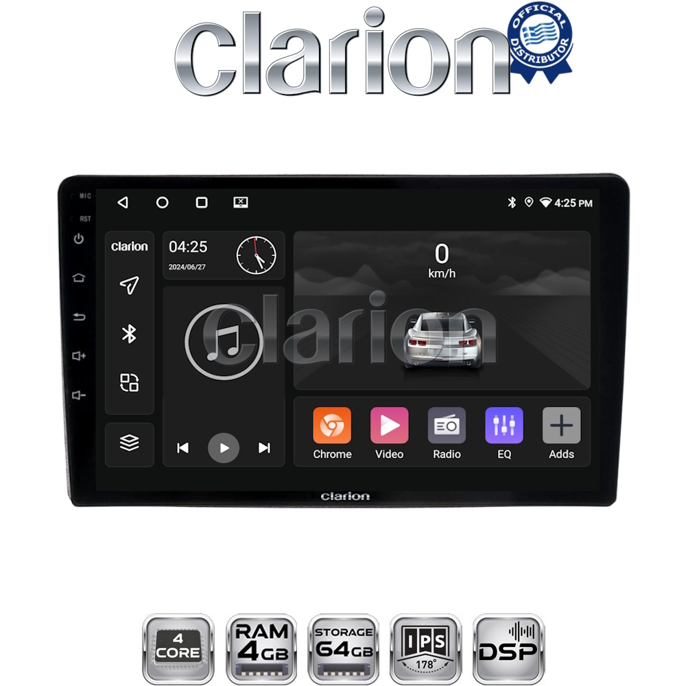 CLARION GL32402UP Οθόνη OEM Multimedia Αυτοκινήτου για Toyota Yaris 1999 > 2005 (CarPlay/AndroidAuto/BT/GPS/WIFI/GPRS)