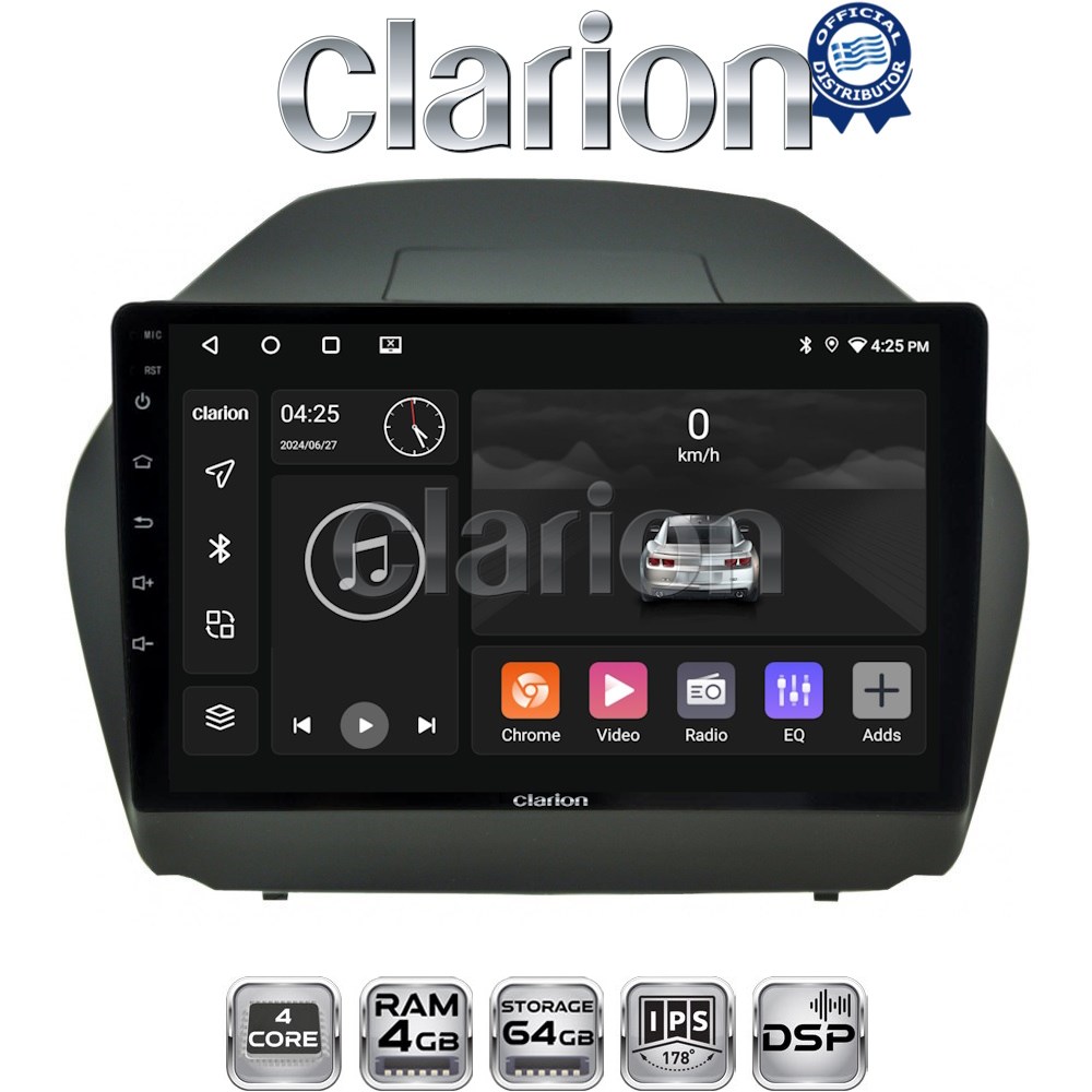 CLARION GL32414 Οθόνη OEM Multimedia Αυτοκινήτου για HYUNDAI IX35 2009>2015  (CarPlay/AndroidAuto/BT/GPS/WIFI/GPRS)