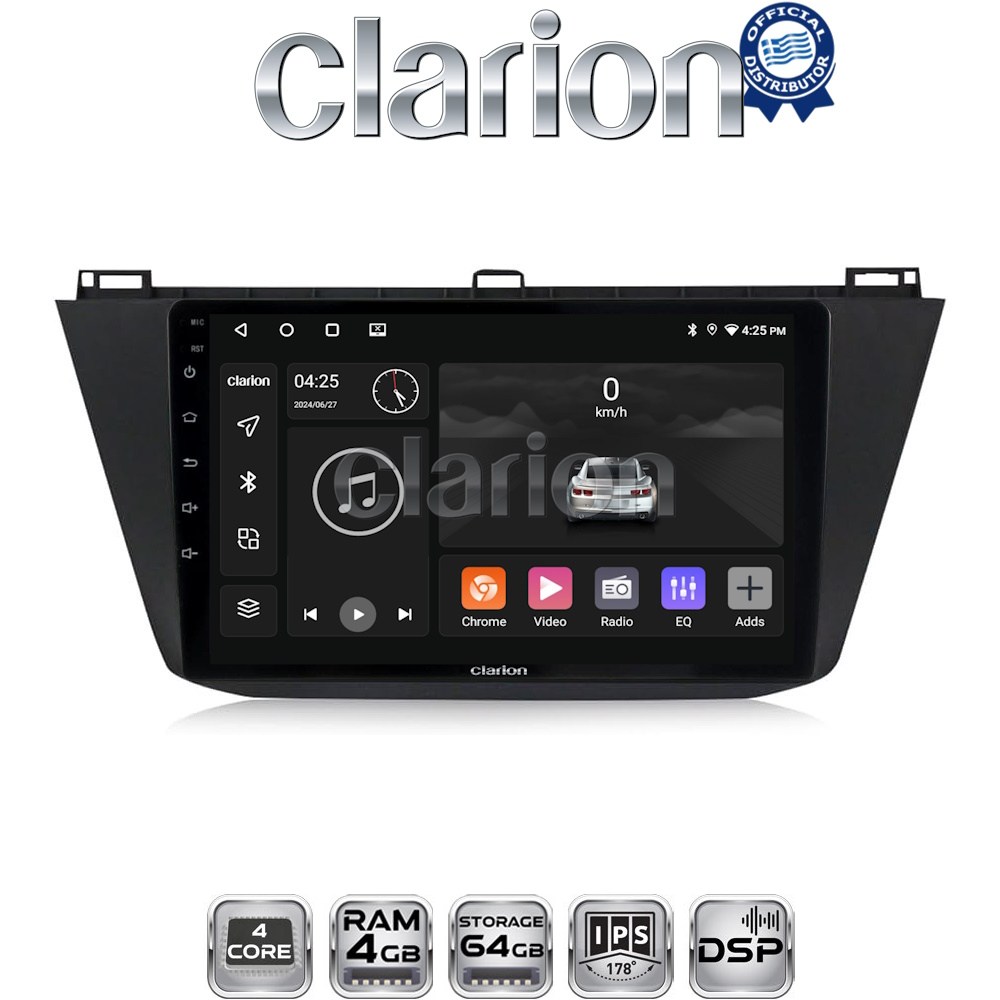 CLARION GL32420 Οθόνη OEM Multimedia Αυτοκινήτου για VOLKSWAGEN TIGUAN 2016> (CarPlay/AndroidAuto/BT/GPS/WIFI/GPRS)