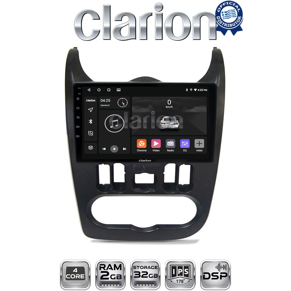 CLARION GL32432 Οθόνη OEM Multimedia Αυτοκινήτου για DACIA DUSTER 2006>2012  (CarPlay/AndroidAuto/BT/GPS/WIFI/GPRS)