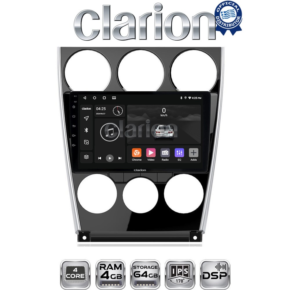CLARION GL32436 Οθόνη OEM Multimedia Αυτοκινήτου για MAZDA 6 facelift 2005>2008  (CarPlay/AndroidAuto/BT/GPS/WIFI/GPRS)