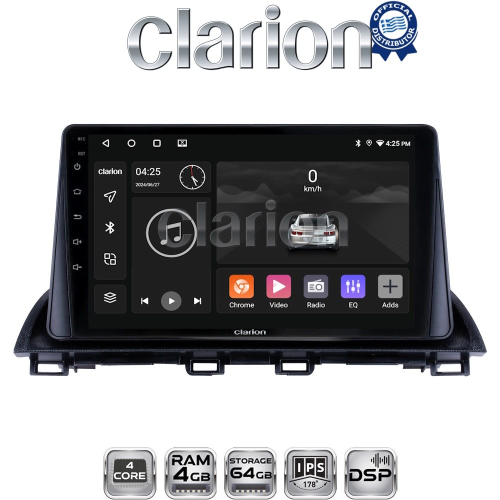 CLARION GL32441 Οθόνη OEM Multimedia Αυτοκινήτου για Mazda CX4 2014 > (CarPlay/AndroidAuto/BT/GPS/WIFI/GPRS)