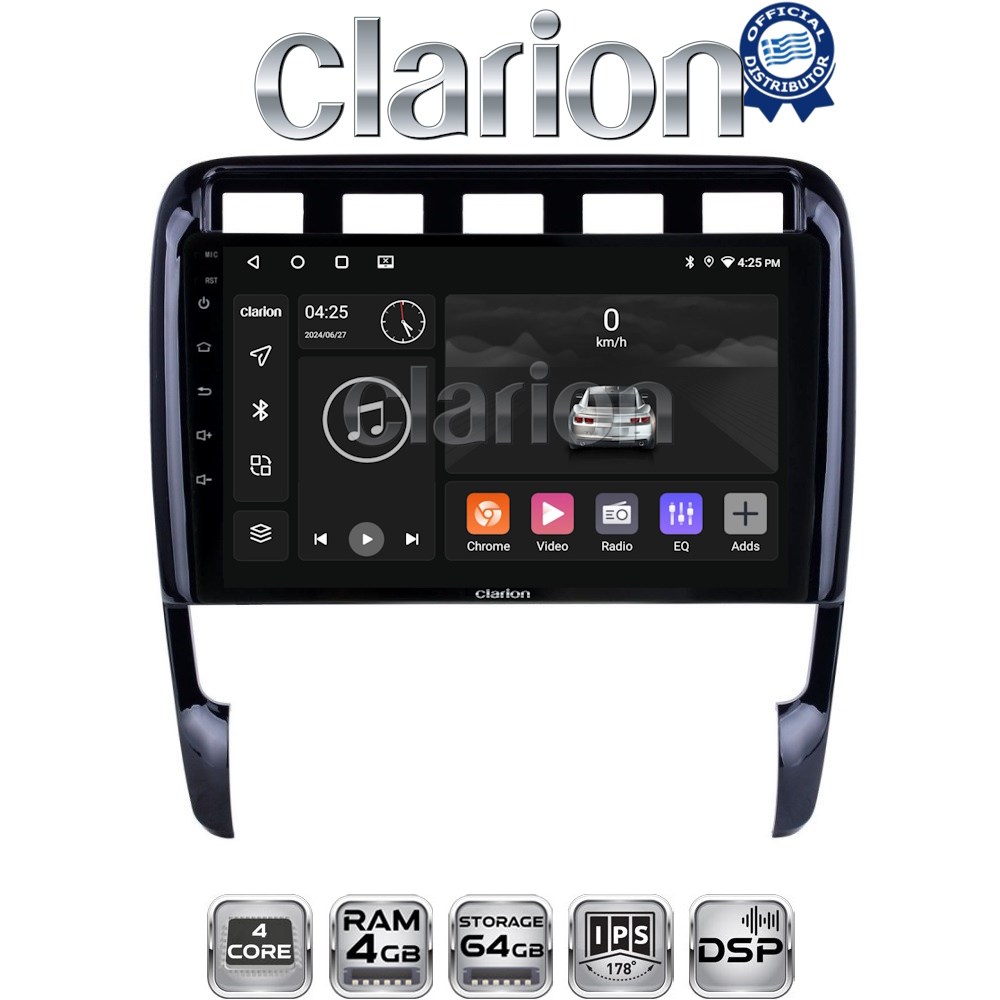 CLARION GL32443 Οθόνη OEM Multimedia Αυτοκινήτου για PORSCHE CAYENNE 2002>2011 (CarPlay/AndroidAuto/BT/GPS/WIFI/GPRS)