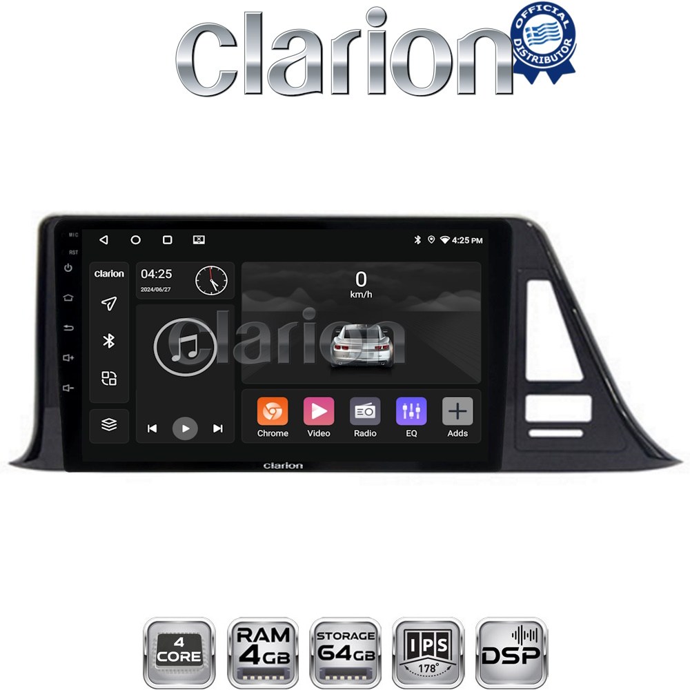 CLARION GL32445 Οθόνη OEM Multimedia Αυτοκινήτου για Toyota CH-R 2017 > (CarPlay/AndroidAuto/BT/GPS/WIFI/GPRS)