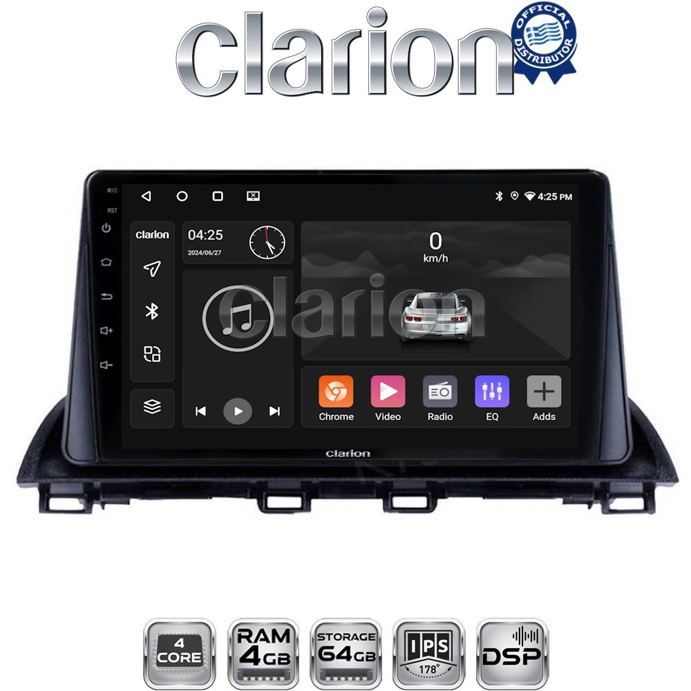 CLARION GL32461 Οθόνη OEM Multimedia Αυτοκινήτου για Mazda 3 2014 >  (CarPlay/AndroidAuto/BT/GPS/WIFI/GPRS)