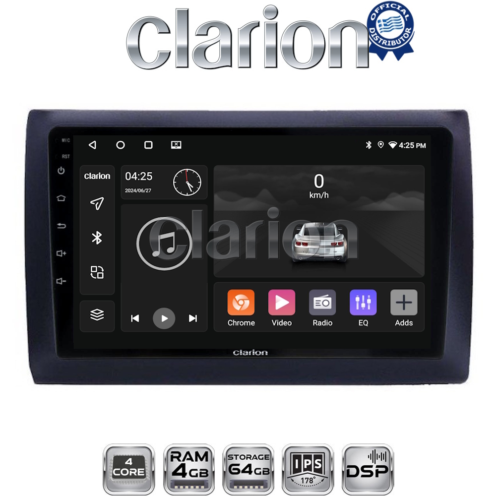 CLARION GL32466 Οθόνη OEM Multimedia Αυτοκινήτου για Fiat Stilo 2001 > 2007 (CarPlay/AndroidAuto/BT/GPS/WIFI/GPRS)