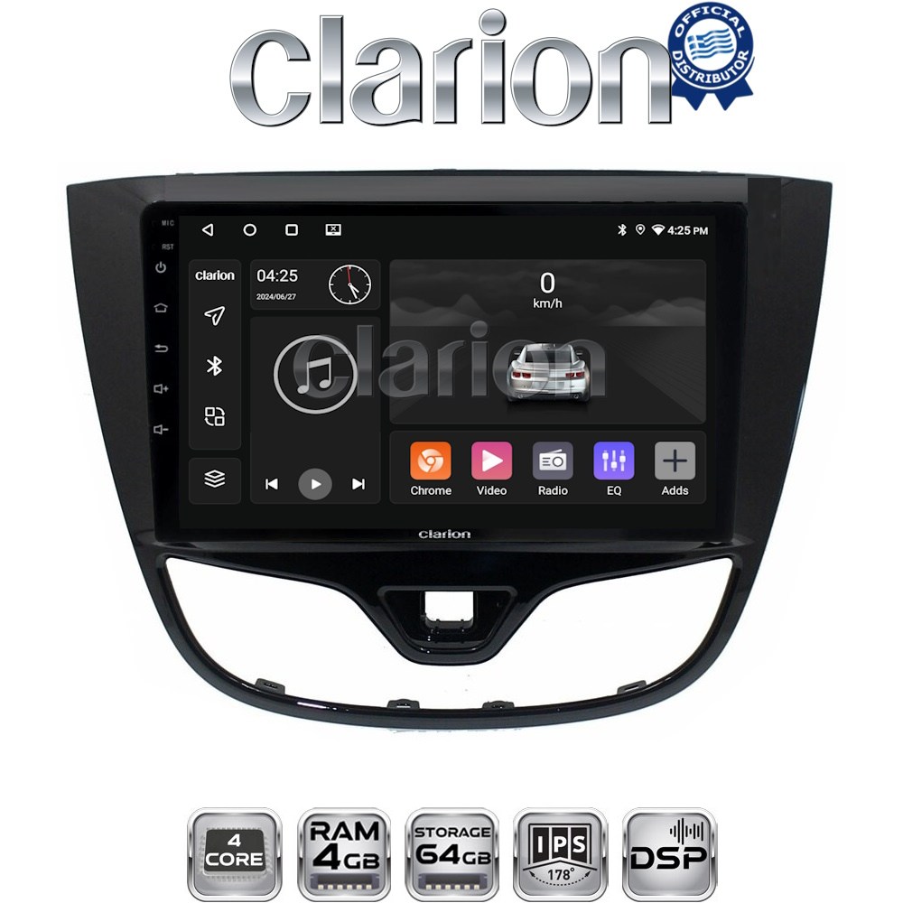 CLARION GL32479 Οθόνη OEM Multimedia Αυτοκινήτου για OPEL KARL 2014-2019 (CarPlay/AndroidAuto/BT/GPS/WIFI/GPRS)