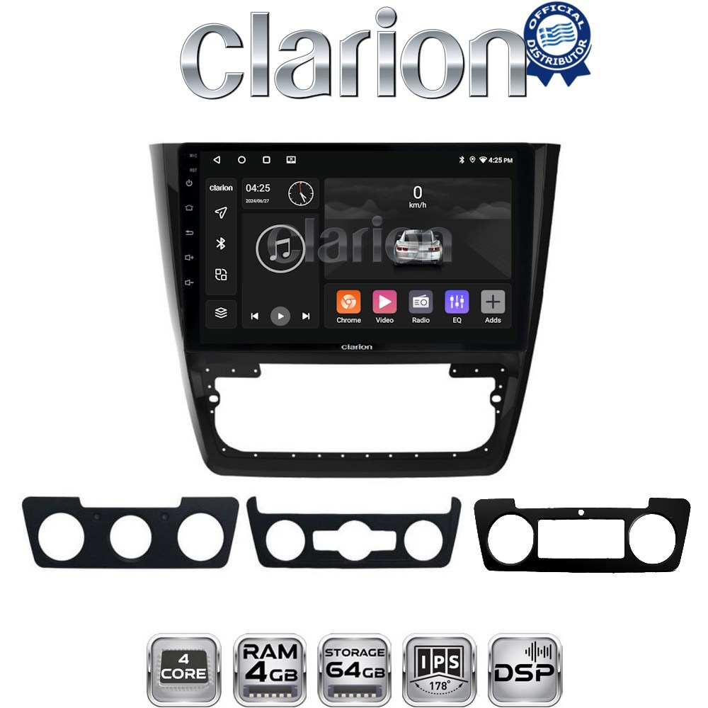 CLARION GL32482 Οθόνη OEM Multimedia Αυτοκινήτου για SKODA  YETI 2014> (CarPlay/AndroidAuto/BT/GPS/WIFI/GPRS)