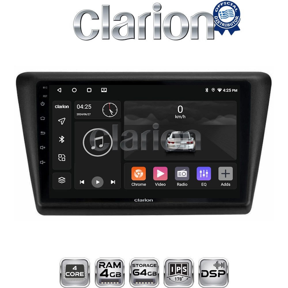 CLARION GL32487 Οθόνη OEM Multimedia Αυτοκινήτου για Skoda Rapid 2013-2017 (CarPlay/AndroidAuto/BT/GPS/WIFI/GPRS)