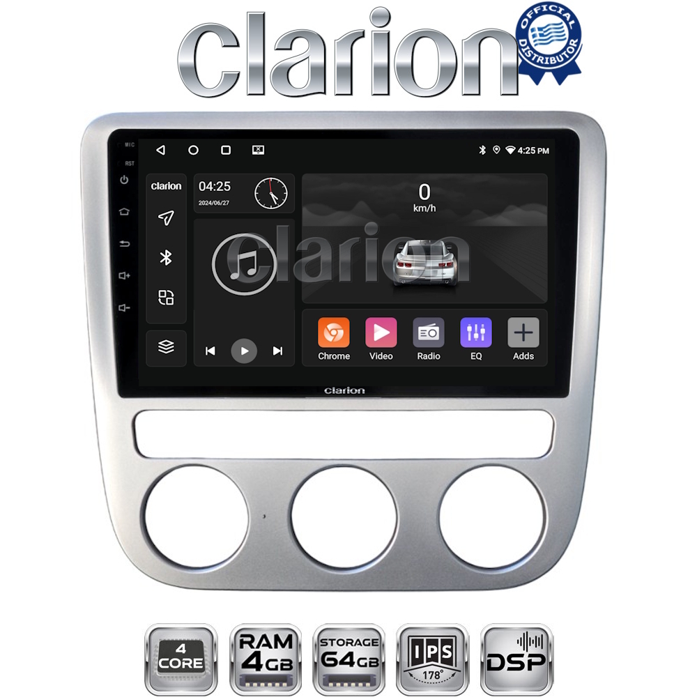CLARION GL32488 Οθόνη OEM Multimedia Αυτοκινήτου για VW Scirocco & Eos 2008 > 2013 (CarPlay/AndroidAuto/BT/GPS/WIFI/GPRS)