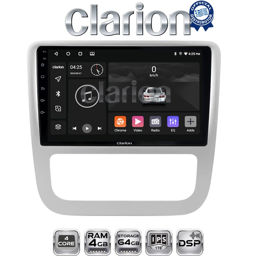 CLARION GL32489 Οθόνη OEM Multimedia Αυτοκινήτου για VW Scirocco & Eos 2008 > 2013 (CarPlay/AndroidAuto/BT/GPS/WIFI/GPRS)