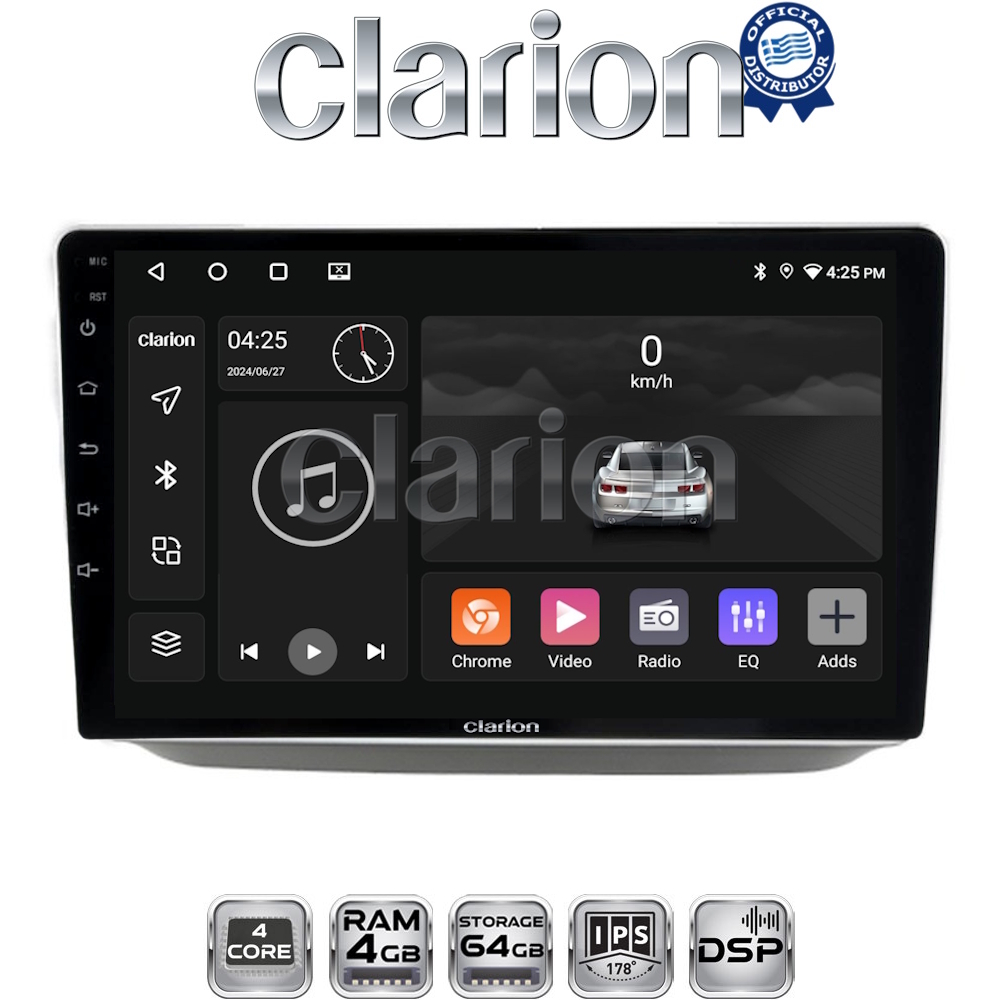 CLARION GL32542 Οθόνη OEM Multimedia Αυτοκινήτου για Skoda Fabia 2007 > 2014 (CarPlay/AndroidAuto/BT/GPS/WIFI/GPRS)