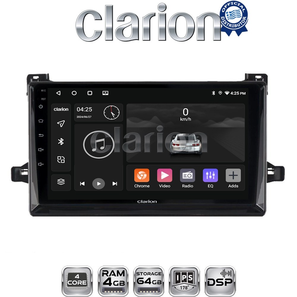 CLARION GL32562 Οθόνη OEM Multimedia Αυτοκινήτου για TOYOTA PRIUS 2016>  (CarPlay/AndroidAuto/BT/GPS/WIFI/GPRS)
