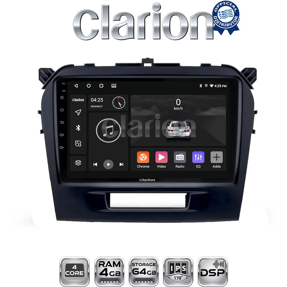 CLARION GL32571 Οθόνη OEM Multimedia Αυτοκινήτου για SUZUKI VITARA & BREZZA 2016> (CarPlay/AndroidAuto/BT/GPS/WIFI/GPRS)