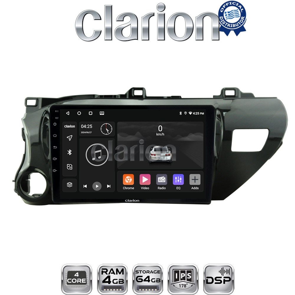 CLARION GL32588 Οθόνη OEM Multimedia Αυτοκινήτου για TOYOTA HILUX 2017>   (CarPlay/AndroidAuto/BT/GPS/WIFI/GPRS)
