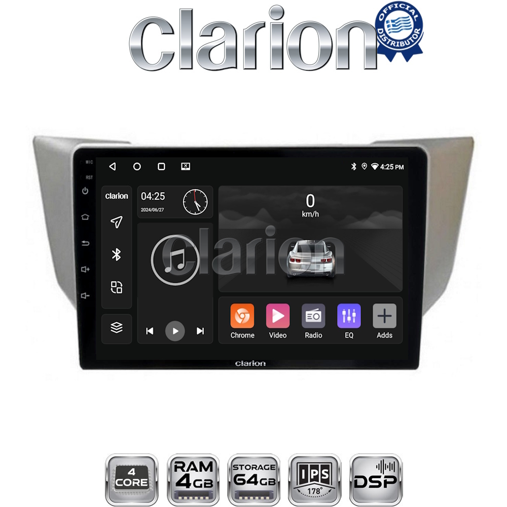 CLARION GL32620 Οθόνη OEM Multimedia Αυτοκινήτου για LEXUS RS 2003>2009 (CarPlay/AndroidAuto/BT/GPS/WIFI/GPRS)