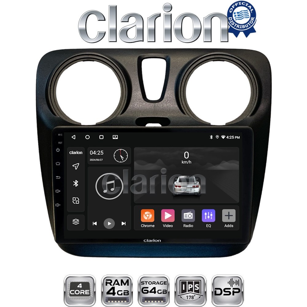 CLARION GL32657 Οθόνη OEM Multimedia Αυτοκινήτου για Dacia Dokker 2012 > (CarPlay/AndroidAuto/BT/GPS/WIFI/GPRS)