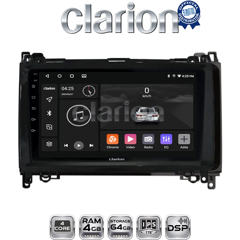 CLARION GL32668 Οθόνη OEM Multimedia Αυτοκινήτου για MERCEDES A(W169),B(W245) - SPRINTER - VITO   (CarPlay/AndroidAuto/BT/GPS/WIFI/GPRS)